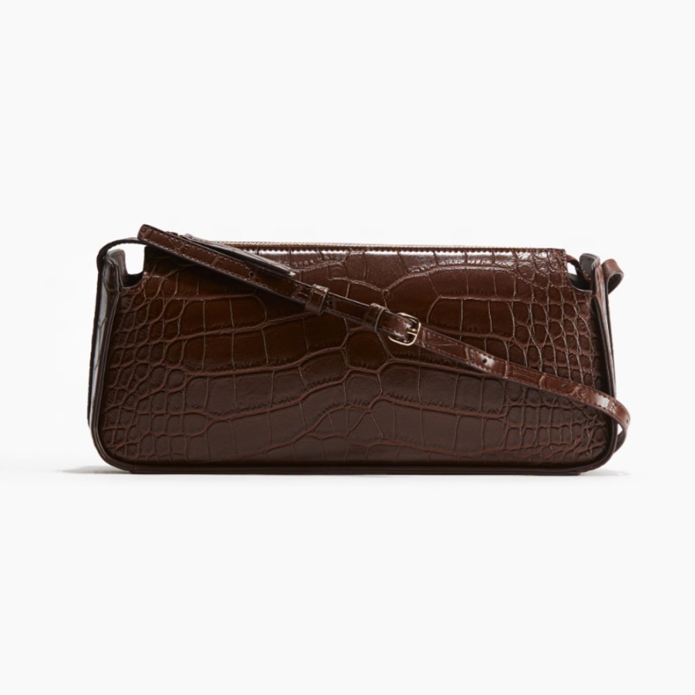 Brown Baguette Shoulder bag